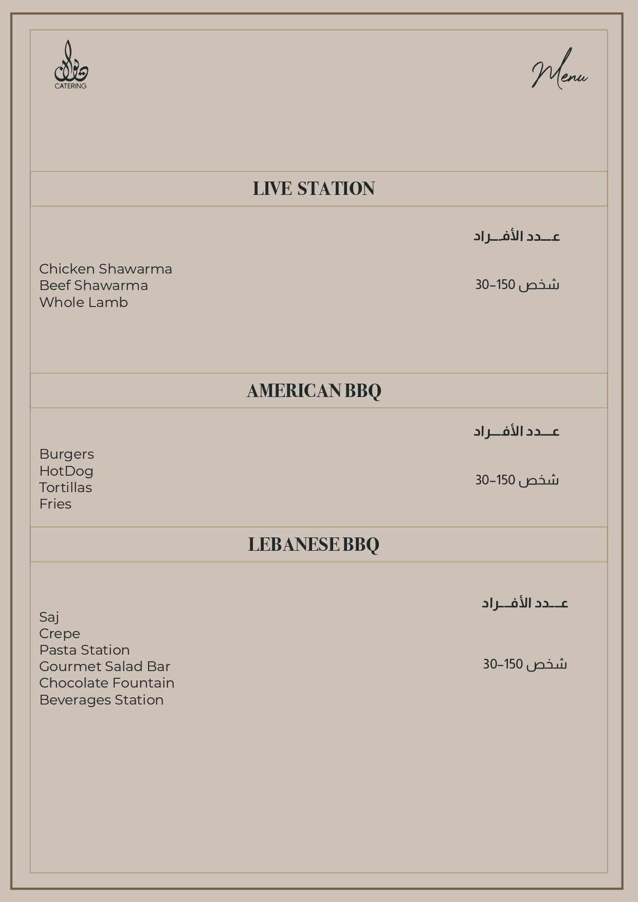 Online Menu — pages 13