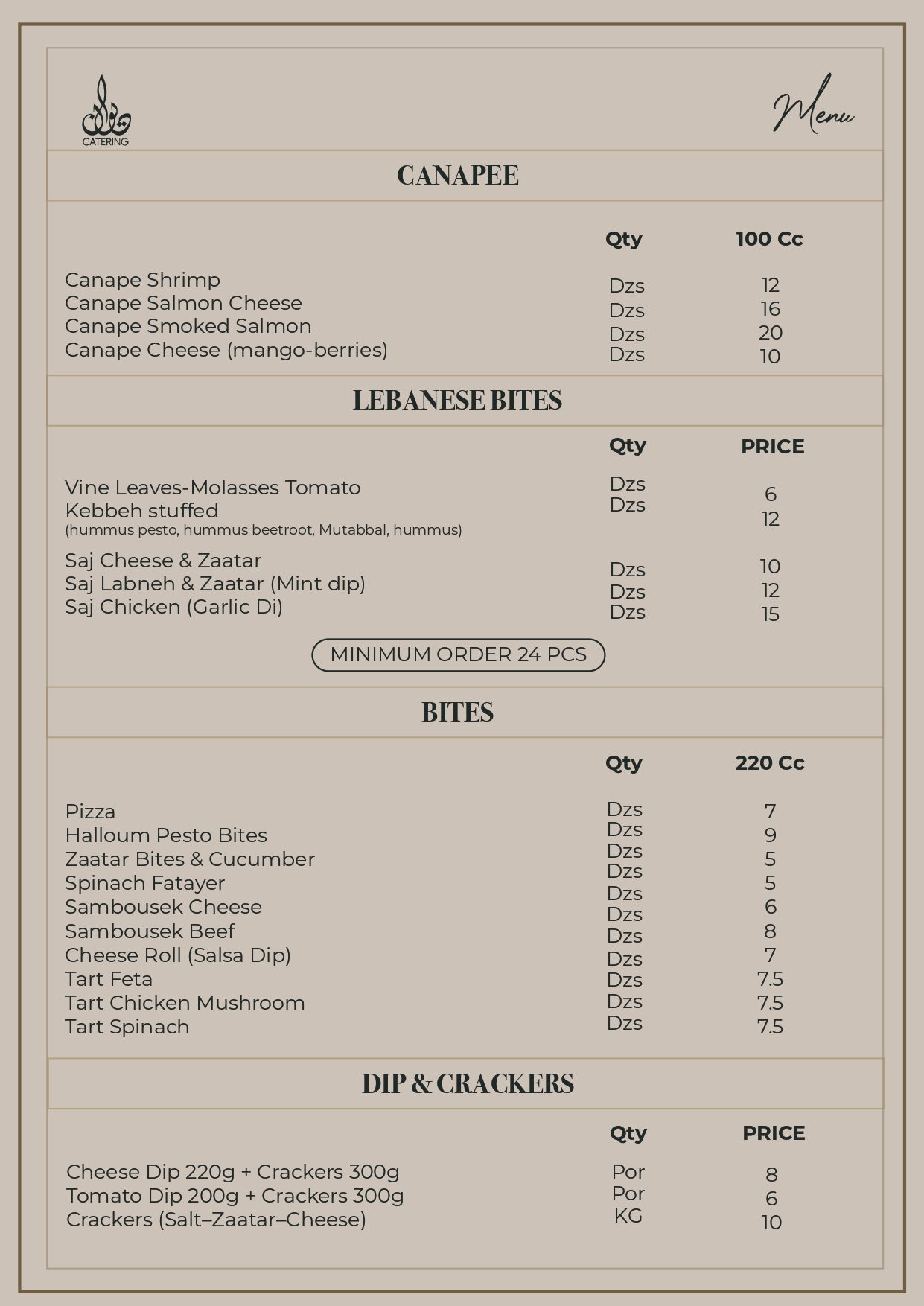 Online Menu — pages 5