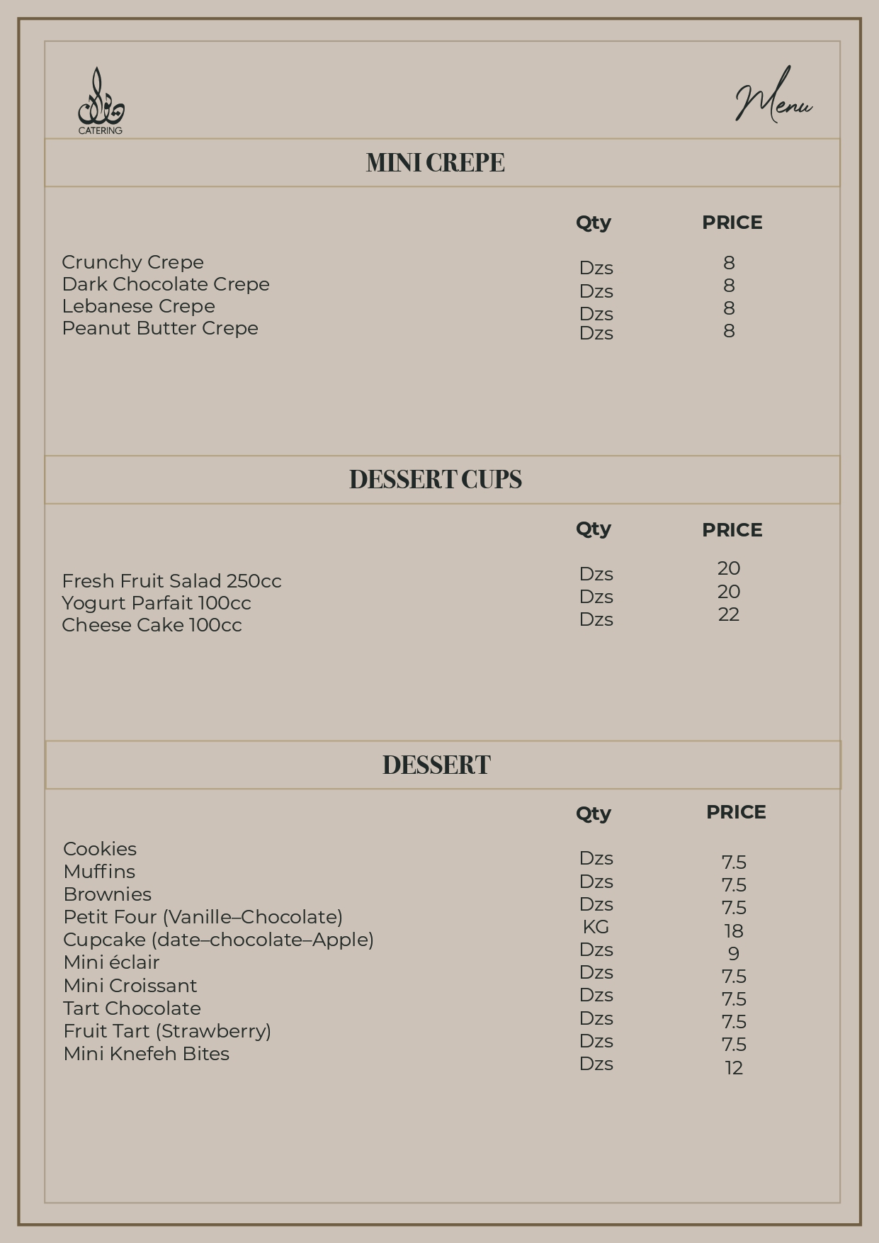 Online Menu — pages 7